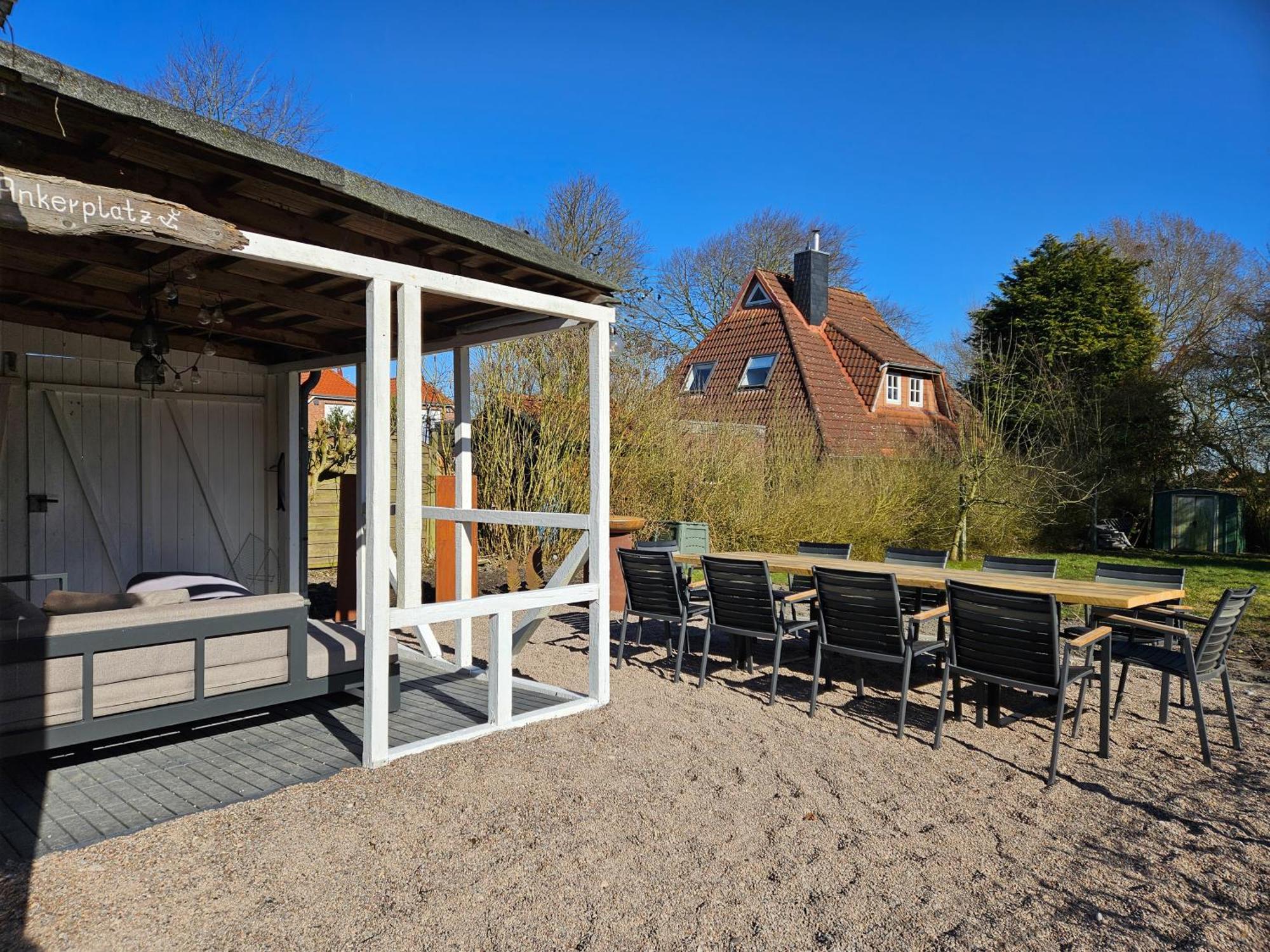 Smittshoern 3 - Nordsee Erdgeschosswohnung Mit Eingezaeunten Garten, Kamin Und Lounge! Altfunnixsiel Esterno foto